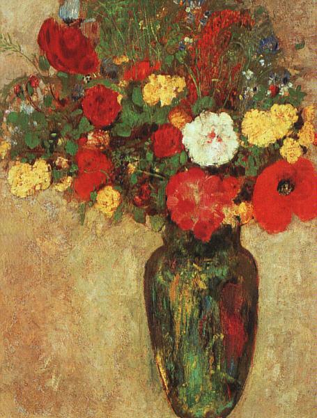 Vase with Flowers, Odilon Redon